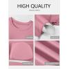 image:imageANRABESS Womens Short Sleeve Tops Built in Bra 2026 Summer T Shirts Slim Fitted Going Out Y2K Basic Tee Vacation ClothesDusty Pink