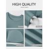 image:imageANRABESS Womens Short Sleeve Tops Built in Bra 2026 Summer T Shirts Slim Fitted Going Out Y2K Basic Tee Vacation ClothesGrey Green