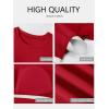 image:imageANRABESS Womens Short Sleeve Tops Built in Bra 2026 Summer T Shirts Slim Fitted Going Out Y2K Basic Tee Vacation ClothesRed