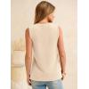 image:imageANRABESS Womens Tank Top Waffle Knit Sleeveless Henley Shirts 2026 Summer Loose Button Up V Neck Dressy Casual Tops ClothesBeige
