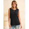 image:imageANRABESS Womens Tank Top Waffle Knit Sleeveless Henley Shirts 2026 Summer Loose Button Up V Neck Dressy Casual Tops ClothesBlack