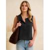 image:imageANRABESS Womens Tank Top Waffle Knit Sleeveless Henley Shirts 2026 Summer Loose Button Up V Neck Dressy Casual Tops ClothesBlack