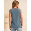 image:imageANRABESS Womens Tank Top Waffle Knit Sleeveless Henley Shirts 2026 Summer Loose Button Up V Neck Dressy Casual Tops ClothesDusty Blue