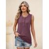 image:imageANRABESS Womens Tank Top Waffle Knit Sleeveless Henley Shirts 2026 Summer Loose Button Up V Neck Dressy Casual Tops ClothesMauve