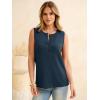 image:imageANRABESS Womens Tank Top Waffle Knit Sleeveless Henley Shirts 2026 Summer Loose Button Up V Neck Dressy Casual Tops ClothesNavy Blue