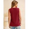 image:imageANRABESS Womens Tank Top Waffle Knit Sleeveless Henley Shirts 2026 Summer Loose Button Up V Neck Dressy Casual Tops ClothesRed