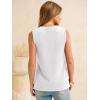 image:imageANRABESS Womens Tank Top Waffle Knit Sleeveless Henley Shirts 2026 Summer Loose Button Up V Neck Dressy Casual Tops ClothesWhite