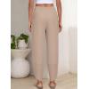 image:imageANRABESS Womens Wide Leg Palazzo Capri Pants 2026 Summer Casual High Waisted Barrel Lounge Flowy Cropped Beach Work TrousersBeige