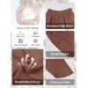 image:imageANRABESS Womens Wide Leg Palazzo Capri Pants 2026 Summer Casual High Waisted Barrel Lounge Flowy Cropped Beach Work TrousersBrown Red