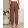 image:imageANRABESS Womens Wide Leg Palazzo Capri Pants 2026 Summer Casual High Waisted Barrel Lounge Flowy Cropped Beach Work TrousersBrown Red