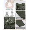 image:imageANRABESS Womens Wide Leg Palazzo Capri Pants 2026 Summer Casual High Waisted Barrel Lounge Flowy Cropped Beach Work TrousersDark Green
