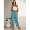 image:imageANRABESS Womens Wide Leg Palazzo Capri Pants 2026 Summer Casual High Waisted Barrel Lounge Flowy Cropped Beach Work TrousersLake