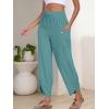 image:imageANRABESS Womens Wide Leg Palazzo Capri Pants 2026 Summer Casual High Waisted Barrel Lounge Flowy Cropped Beach Work TrousersLake
