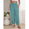image:imageANRABESS Womens Wide Leg Palazzo Capri Pants 2026 Summer Casual High Waisted Barrel Lounge Flowy Cropped Beach Work TrousersLake
