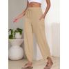 image:imageANRABESS Womens Wide Leg Palazzo Capri Pants 2026 Summer Casual High Waisted Barrel Lounge Flowy Cropped Beach Work TrousersLight Khaki