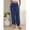 image:imageANRABESS Womens Wide Leg Palazzo Capri Pants 2026 Summer Casual High Waisted Barrel Lounge Flowy Cropped Beach Work TrousersNavy Blue