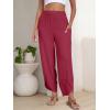 image:imageANRABESS Womens Wide Leg Palazzo Capri Pants 2026 Summer Casual High Waisted Barrel Lounge Flowy Cropped Beach Work TrousersRed