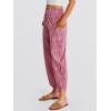 image:imageANRABESS Womens Wide Leg Palazzo Capri Pants 2026 Summer Casual High Waisted Barrel Lounge Flowy Cropped Beach Work TrousersRed White Plaid