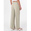 image:imageANRABESS Womens Wide Leg Palazzo Linen Pants High Waist Split Ankle Casual Lounge Beach Vacation Pants 2026 Spring SummerLight Yellow