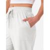 image:imageANRABESS Womens Wide Leg Palazzo Linen Pants High Waist Split Ankle Casual Lounge Beach Vacation Pants 2026 Spring SummerWhite