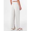 image:imageANRABESS Womens Wide Leg Palazzo Linen Pants High Waist Split Ankle Casual Lounge Beach Vacation Pants 2026 Spring SummerWhite