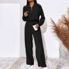 image:imageWomen 2 Piece Outfits Sweatsuit Set 2023 Fall Oversized Half Zip Sweatshirt Wide Leg Sweatpant Lounge Set Tracksuits