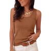 image:imageANRABESS Tank Tops for Women Wool Blend Sweaters Sleeveless Casual Summer Fitted Shirts 2026 Spring Beach Vacation ClothesDark Caramel