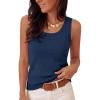image:imageANRABESS Tank Tops for Women Wool Blend Sweaters Sleeveless Casual Summer Fitted Shirts 2026 Spring Beach Vacation ClothesDeep Blue