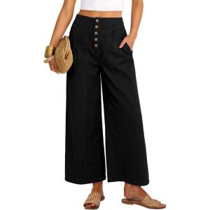 image:imageANRABESS Womens Wide Leg Barrel Jeans 2026 Fashion Spring Baggy High Waisted Trendy Cropped Flowy Denim Pants with PocketsBlack