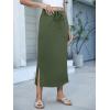 image:imageANRABESS Casual Maxi Skirts for Women High Waist Summer Drawstring Ideal for Daily Wear Office amp Weekend Outings 2026Army Green