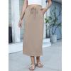 image:imageANRABESS Casual Maxi Skirts for Women High Waist Summer Drawstring Ideal for Daily Wear Office amp Weekend Outings 2026Light Khaki