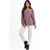 image:imageANRABESS Oversized Long Sleeve Shirts for Women Off the Shoulder Sweatshirt Loose V Neck Tunic Tops High Low Sweater 2025Light Purple