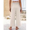 image:imageANRABESS Palazzo Pants for Women Summer Casual Flowy High Waist Wide Leg Capri Pants 2026 Loose Lounge Cropped Beach TrousersBeige