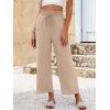 image:imageANRABESS Palazzo Pants for Women Summer Casual Flowy High Waist Wide Leg Capri Pants 2026 Loose Lounge Cropped Beach TrousersKhaki