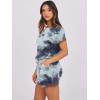 image:imageANRABESS Rompers for Women Summer 2026 Casual Dressy One Piece Tshirt Short Pants Jumpsuit Beach Vacation Outfit ClothesTie Dye Space Gray