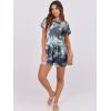 image:imageANRABESS Rompers for Women Summer 2026 Casual Dressy One Piece Tshirt Short Pants Jumpsuit Beach Vacation Outfit ClothesTie Dye Space Gray