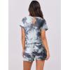 image:imageANRABESS Rompers for Women Summer 2026 Casual Dressy One Piece Tshirt Short Pants Jumpsuit Beach Vacation Outfit ClothesTie Dye Space Gray