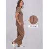 image:imageANRABESS Women 2 Piece Lounge Sets Summer Travel Sweat Outfits Short Sleeve Wide Leg Casual Matching Tracksuits ClothesBrown