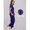 image:imageANRABESS Women 2 Piece Lounge Sets Summer Travel Sweat Outfits Short Sleeve Wide Leg Casual Matching Tracksuits ClothesNavy Blue