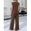 image:imageANRABESS Women 2 Piece Outfits Tank Top amp Palazzo Pants 2026 Summer Lounge Matching Sets Travel Vacation Beach ClothingDark Brown