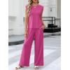 image:imageANRABESS Women 2 Piece Outfits Tank Top amp Palazzo Pants 2026 Summer Lounge Matching Sets Travel Vacation Beach ClothingHot Pink