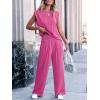 image:imageANRABESS Women 2 Piece Outfits Tank Top amp Palazzo Pants 2026 Summer Lounge Matching Sets Travel Vacation Beach ClothingHot Pink