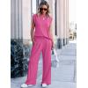image:imageANRABESS Women 2 Piece Outfits Tank Top amp Palazzo Pants 2026 Summer Lounge Matching Sets Travel Vacation Beach ClothingHot Pink