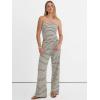 image:imageANRABESS Women 2 Piece Sets Summer Striped Outfits Matching Tube Top Wide Leg Lounge Pants 2026 Travel Beach Vacation ClothesBeige Black Stripe