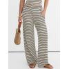 image:imageANRABESS Women 2 Piece Sets Summer Striped Outfits Matching Tube Top Wide Leg Lounge Pants 2026 Travel Beach Vacation ClothesBeige Black Stripe