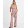 image:imageANRABESS Women 2 Piece Sets Summer Striped Outfits Matching Tube Top Wide Leg Lounge Pants 2026 Travel Beach Vacation ClothesBeige Red Stripe