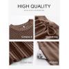 image:imageANRABESS Women 2 Piece Summer Outfits 2026 Crochet Sweater Vest Wide Leg Pants Lounge Matching Sets Travel Vacation ClothesBrown