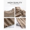 image:imageANRABESS Women 2 Piece Summer Outfits 2026 Crochet Sweater Vest Wide Leg Pants Lounge Matching Sets Travel Vacation ClothesLight Brown