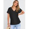 image:imageANRABESS Women Dressy Tops Short Sleeve Casual Blouses V Neck Lace Trim Summer Boho Shirts 2026 Spring Trendy ClothesBlack
