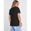 image:imageANRABESS Women Dressy Tops Short Sleeve Casual Blouses V Neck Lace Trim Summer Boho Shirts 2026 Spring Trendy ClothesBlack